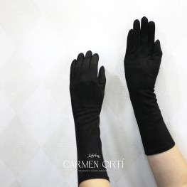 GUANTES LARGOS NEGROS