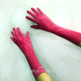 GUANTES LARGOS ROSA FRESA