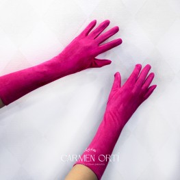 GUANTES CORTOS Y LARGOS FUCSIA