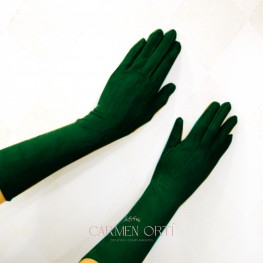 GUANTES LARGOS VERDE OSCURO