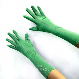 GUANTES LARGOS VERDE CLARO