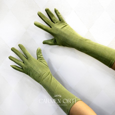 GUANTES LARGOS VERDE OLIVA